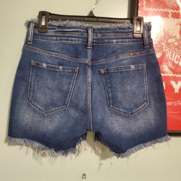 Kancan Cut Off Fringe Blue Jean Denim Shorts SIze 28 or a Size 6 Boho Cowgirl - Picture 10 of 13